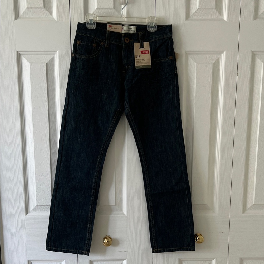 Levi's 513 Blue Classic Slim Straight Leg Jeans